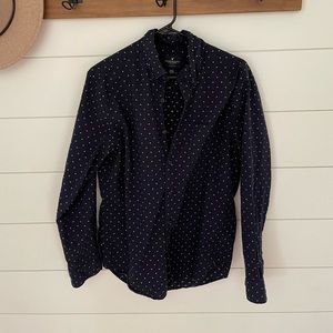 Dark Blue American Eagle Men’s Button Down Shirt